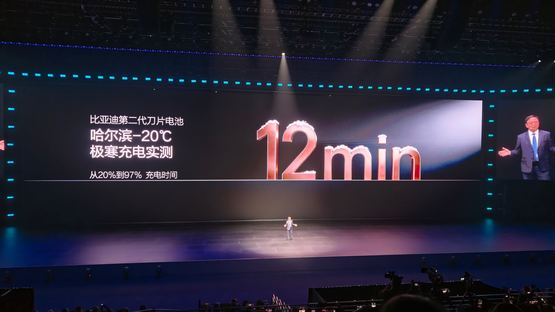 不光常温充电快，极寒也快！零下20度冻一晚上，20%到97%只需要12分钟！北方