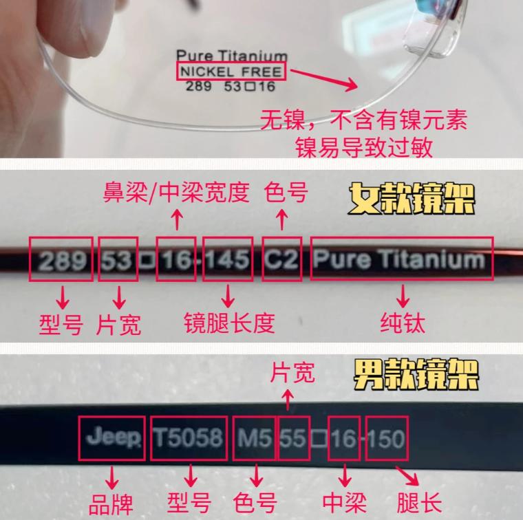 小白秒变行家！一分钟读懂镜架材质与尺寸
🔍 材质篇：结合自身需求，辨别镜腿及撑
