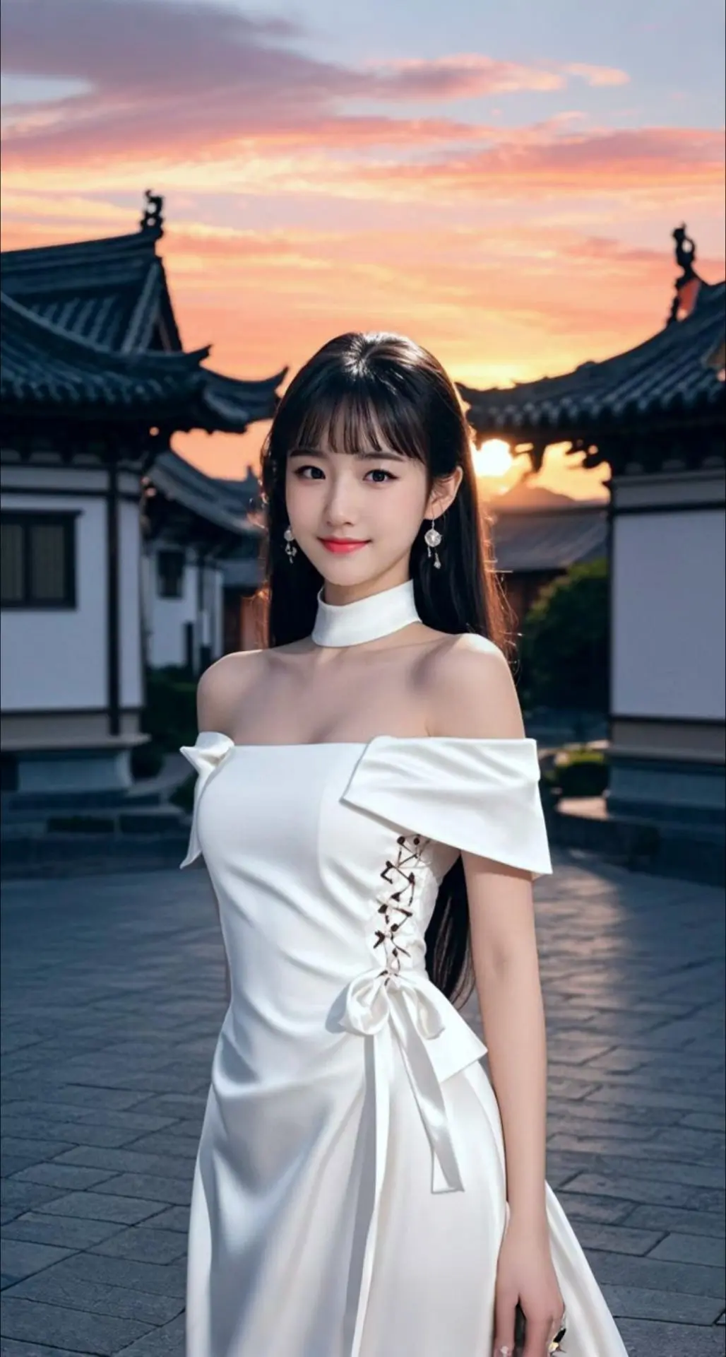 AI扩图 AI夕巷佳人