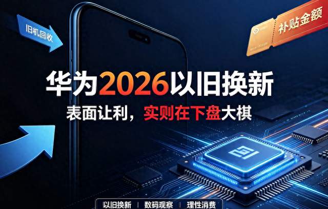 普通换机人群要看清，华为2026以旧换新，优惠背后藏着长期布局