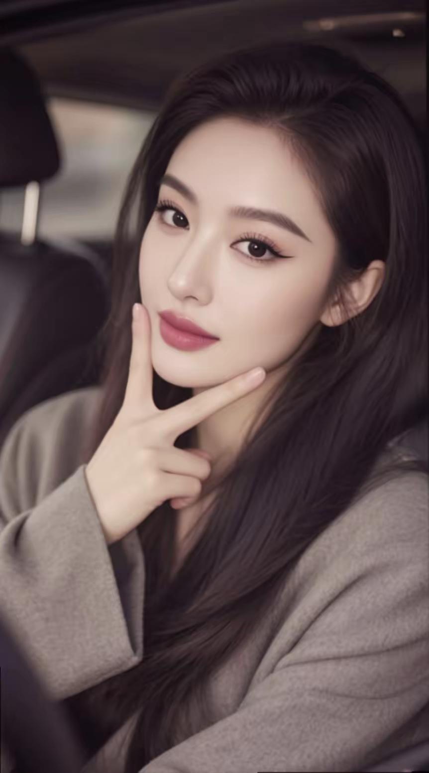 车里的温柔瞬间，红唇轻启，指尖轻触，秒变女神！💄💍💕