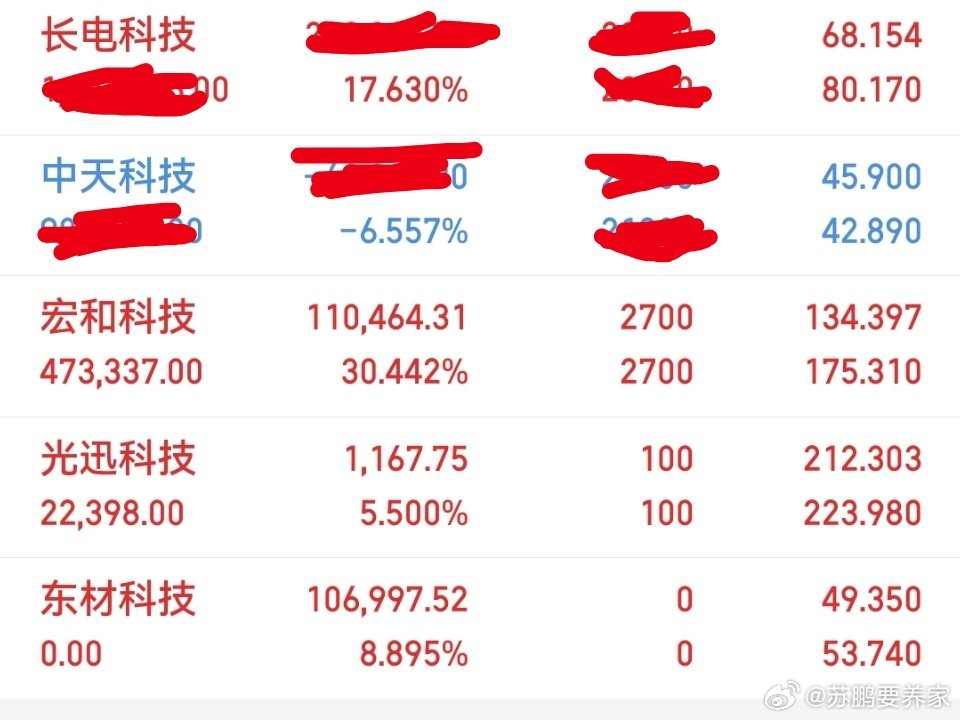 今日操作：东材科技出了，宏和科技减仓了持有：长电科技，宏和科技（减仓），光迅科技
