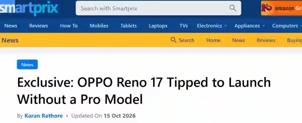 OPPO Reno17海外版重点升级续航！根据外媒消息，Reno17海外版不再推