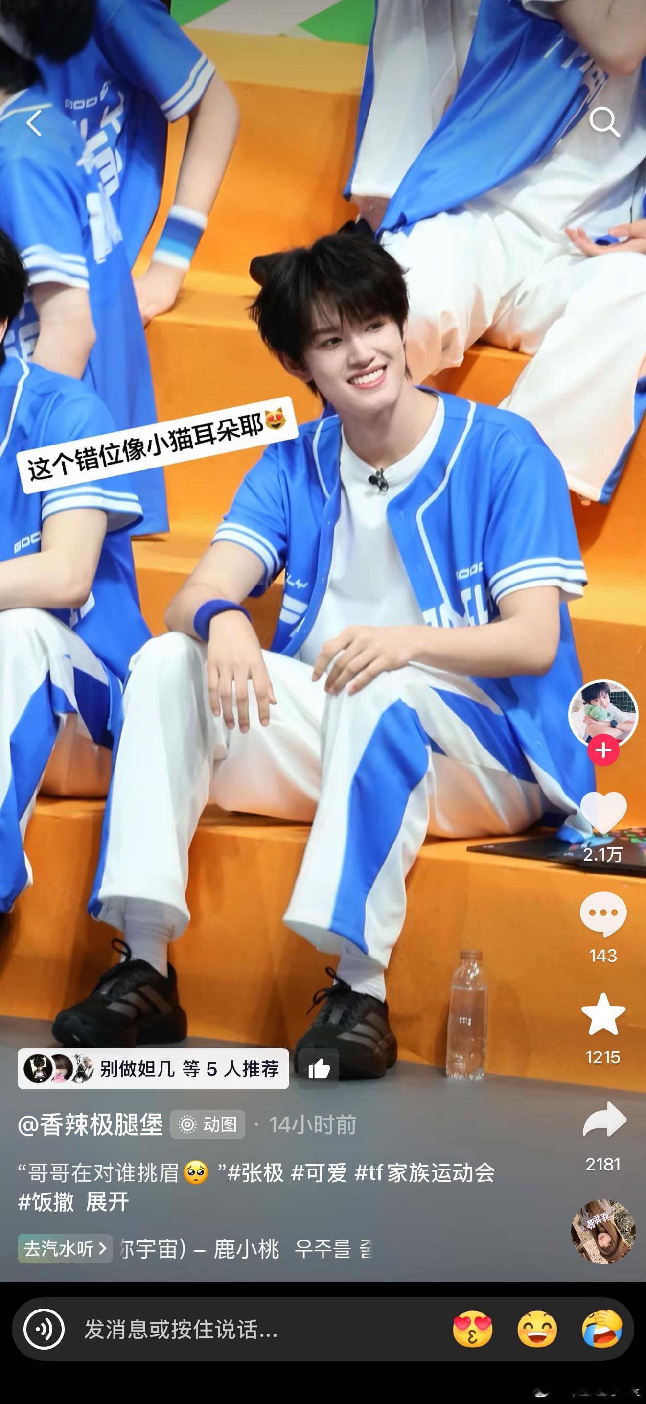 他是小猫咪和张极一起共赴少年凌云