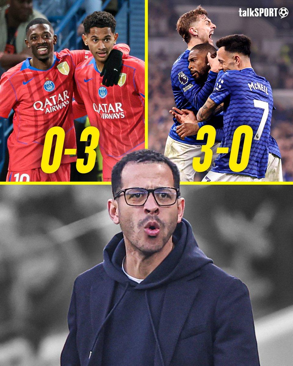 切尔西在英超又输一个0比3，但是在欧冠好歹输的是巴黎，在英超输的是埃弗顿。在输球