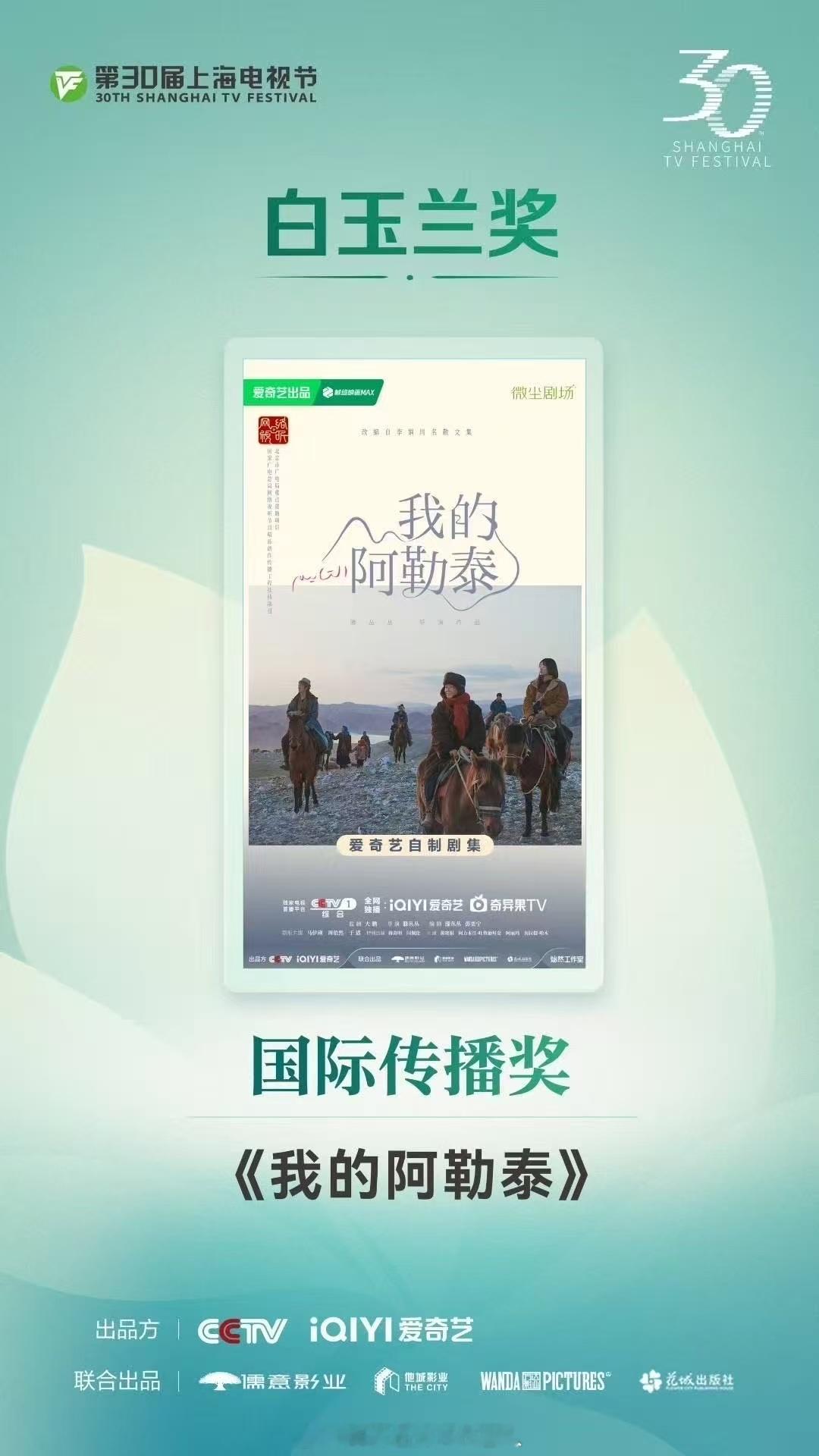 中国影视之夜年度国际融合传播电视剧我的阿勒泰我的阿勒泰连续得奖 我的阿勒泰你还是