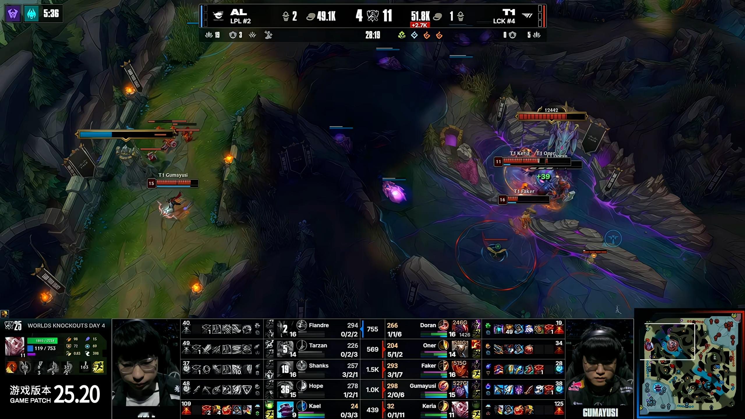 AL对战T1 ​​​T1真又进化了，第一局拿下火龙魂和大龙，AL感觉走远了。 ​