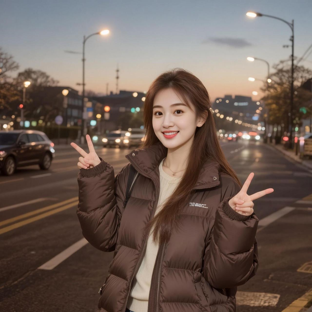 AI暮色随拍 抖音ai创作 高颜值