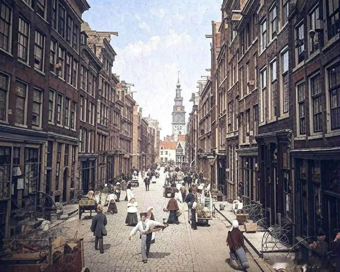 1880年的荷兰阿姆斯特丹街道。FW