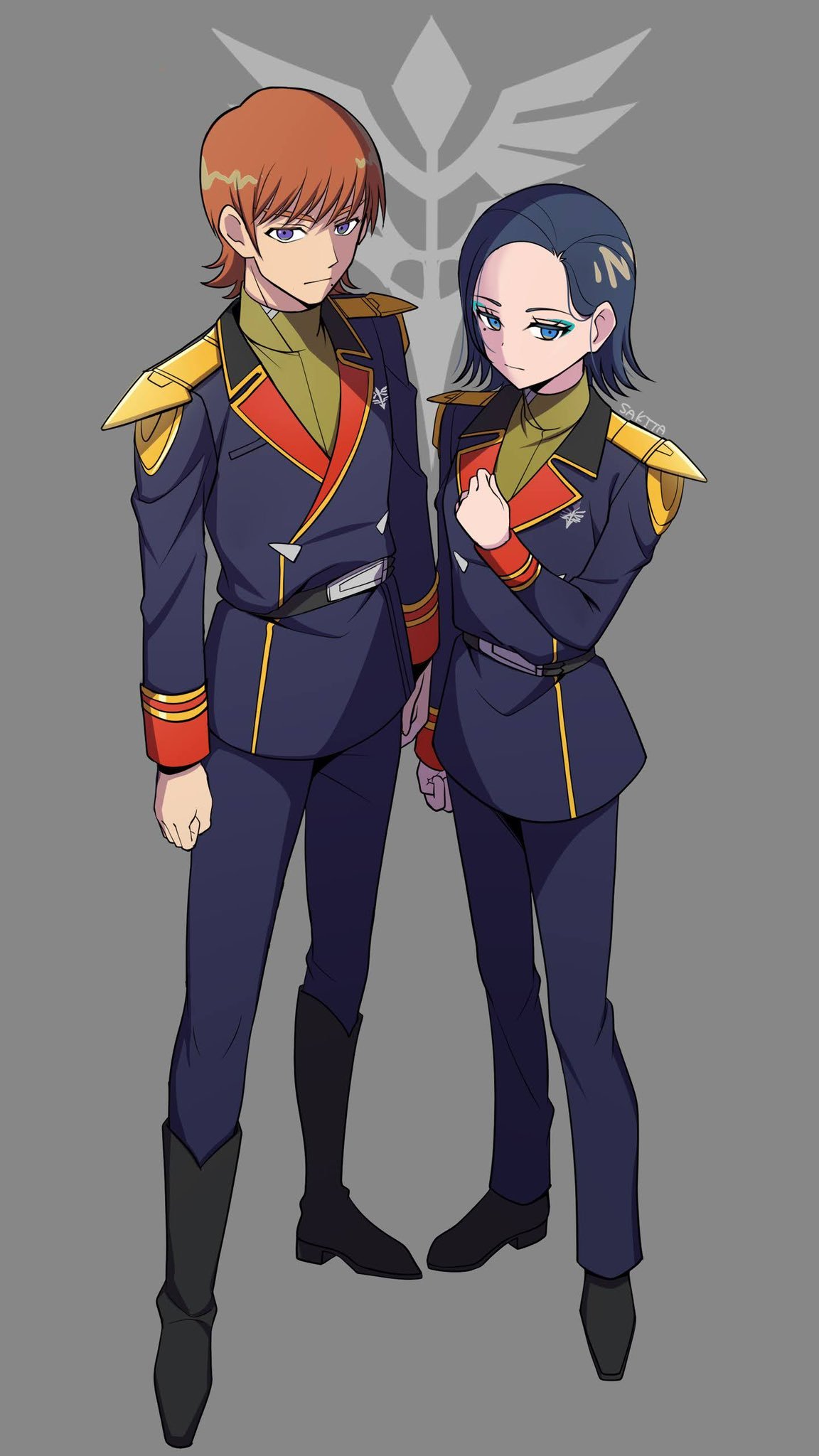 艾克撒贝&小森新吉恩军装式样（via サキタ）高达跨时之战 ​​​