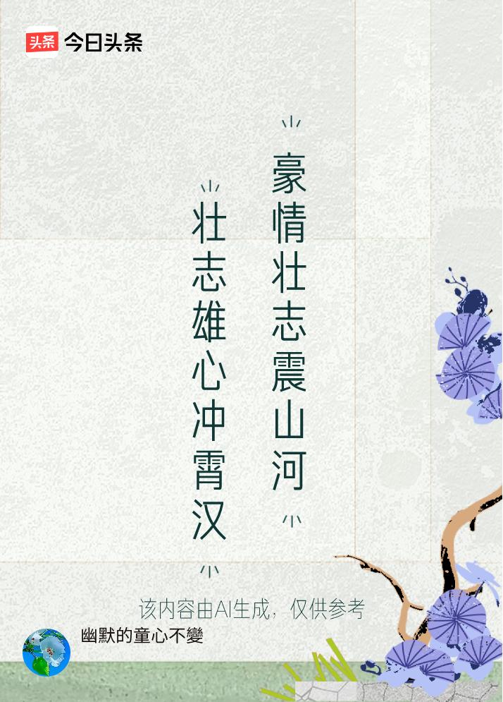豪情壮志震山河
满腔热血照乾坤
实干笃行踏山河