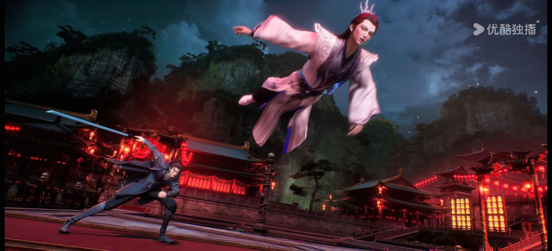 国漫水墨打戏最神的一集国漫打戏天花板实至名归！近身特写镜头稳得离谱，每一拳每一脚