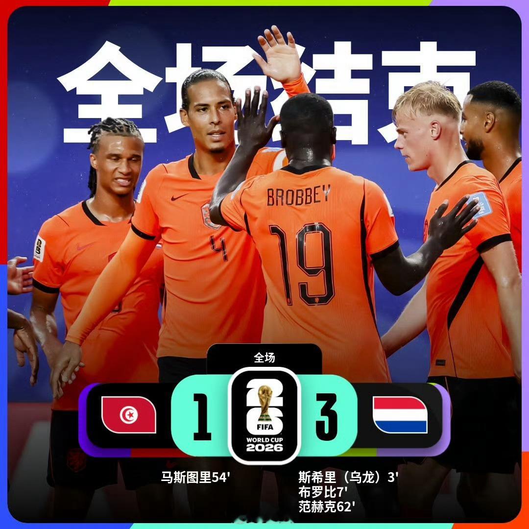 世界杯 【世界杯战报：突尼斯1比3荷兰 】小组赛F组第3轮，突尼斯vs荷兰上半场
