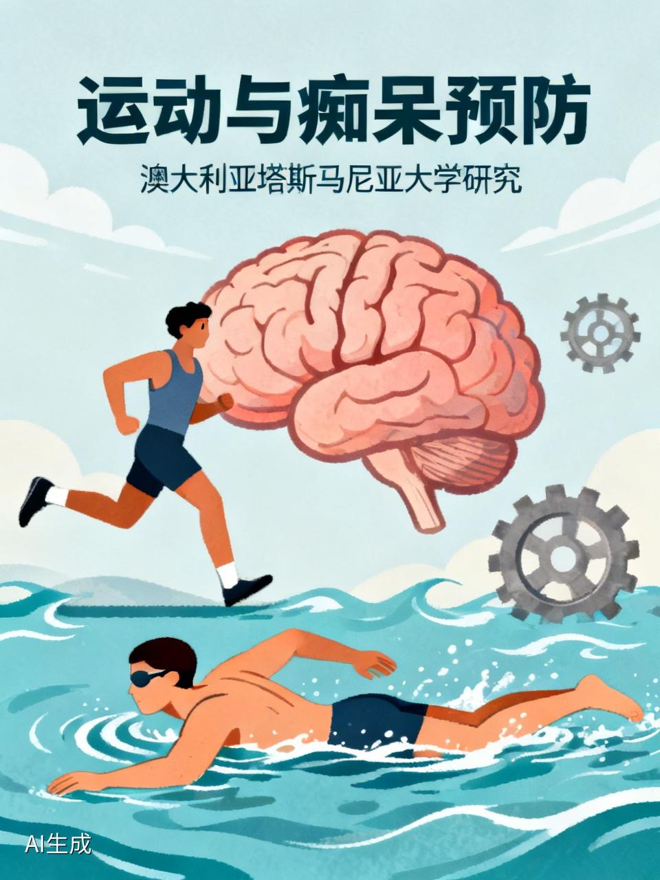研究显示运动有助于预防痴呆症，这可不是空穴来风。澳大利亚塔斯马尼亚大学调查了73