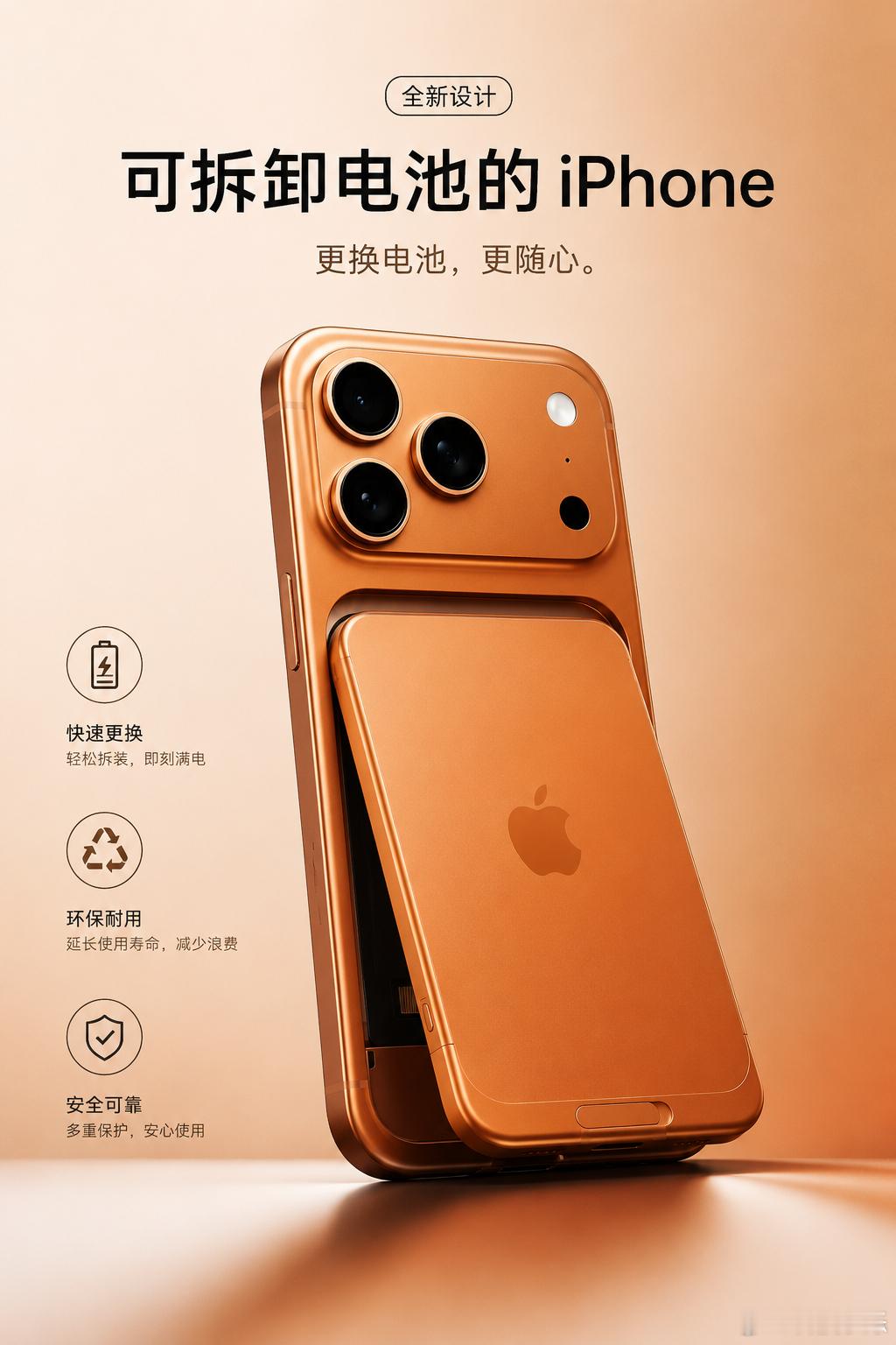 个人感觉苹果大概率不会推出可拆卸电池的iPhone啦。首先可拆卸结构会破坏整机密