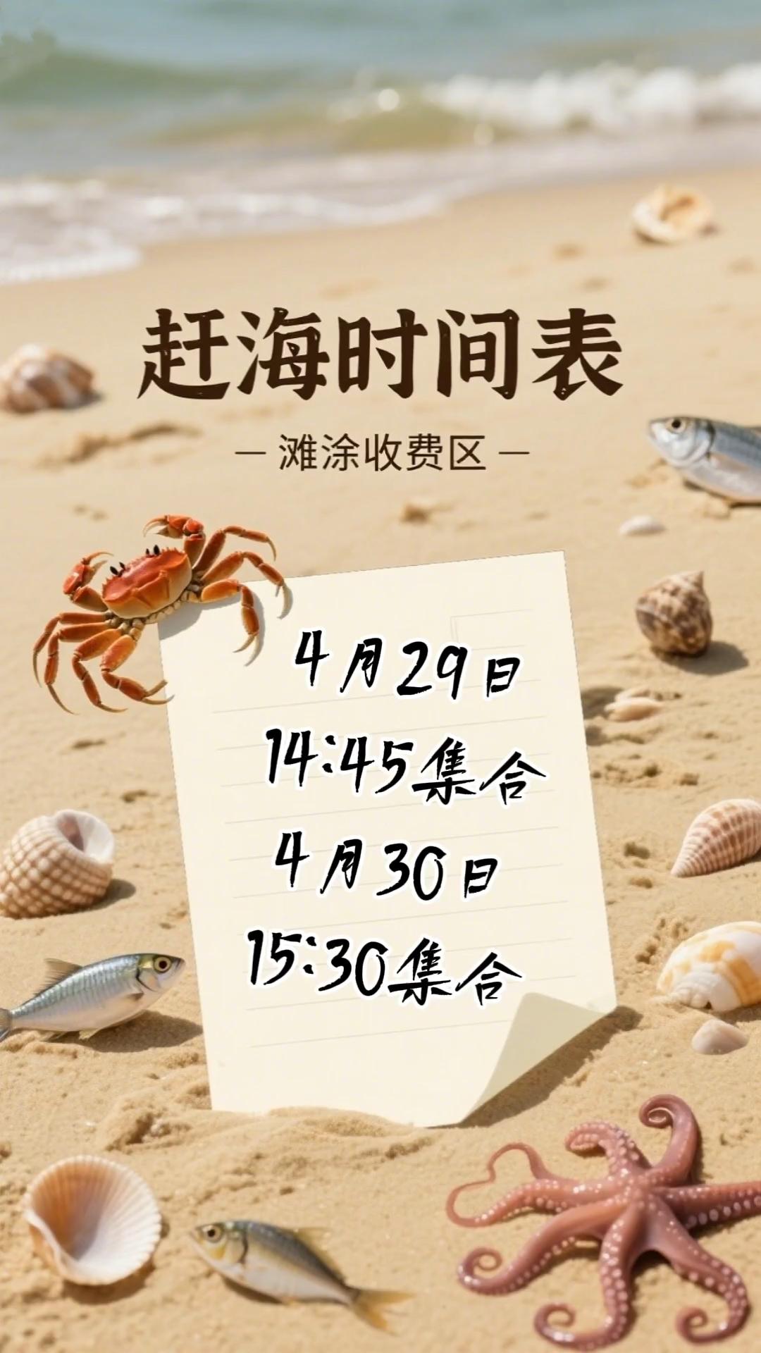 平潭五一赶海攻略，潮汐·装备·天气指南。📅赶海最佳时间（4.29-5...