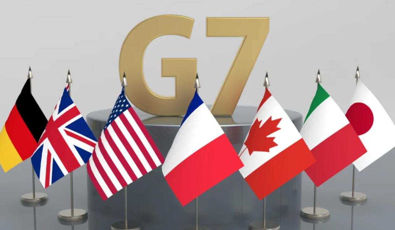 4月10日，美、德、英、法、日、意、加七国集团发布联合声明，在俄乌、台湾、南海、