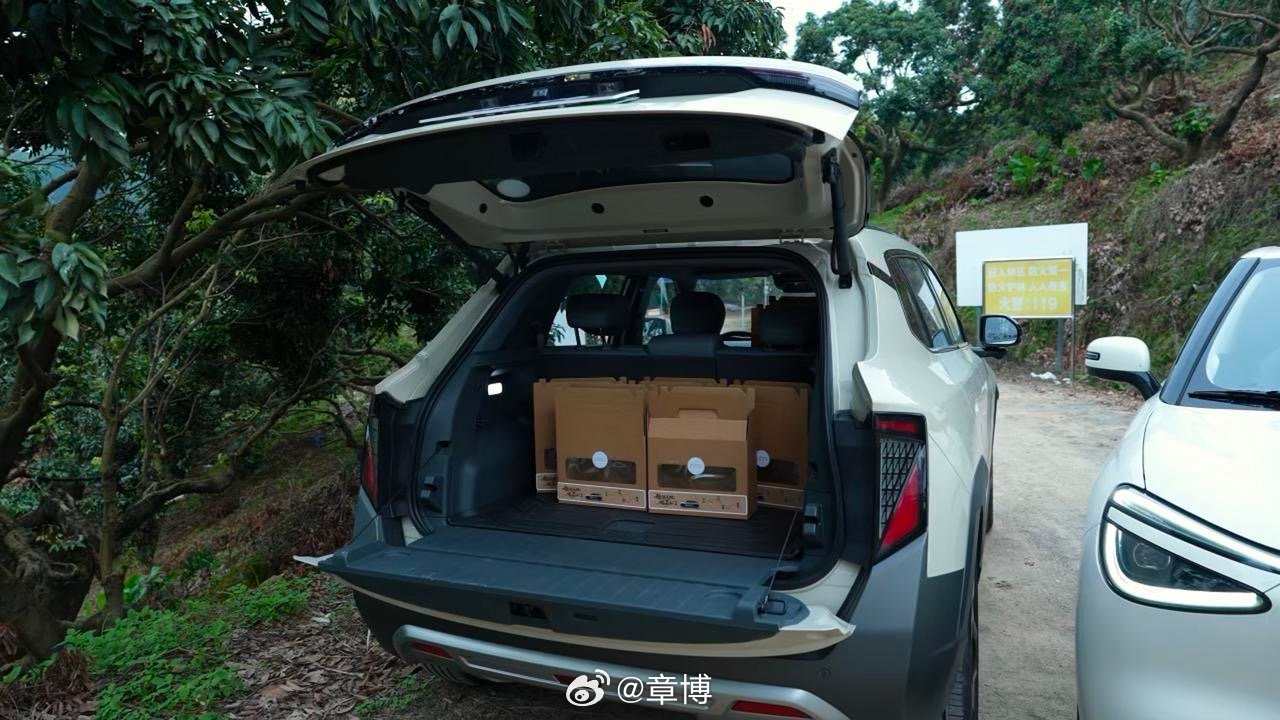 东风纳米开着纳米06沿途从广州-西安。路过武汉[喵喵]给我送了一份荔枝，如果你也