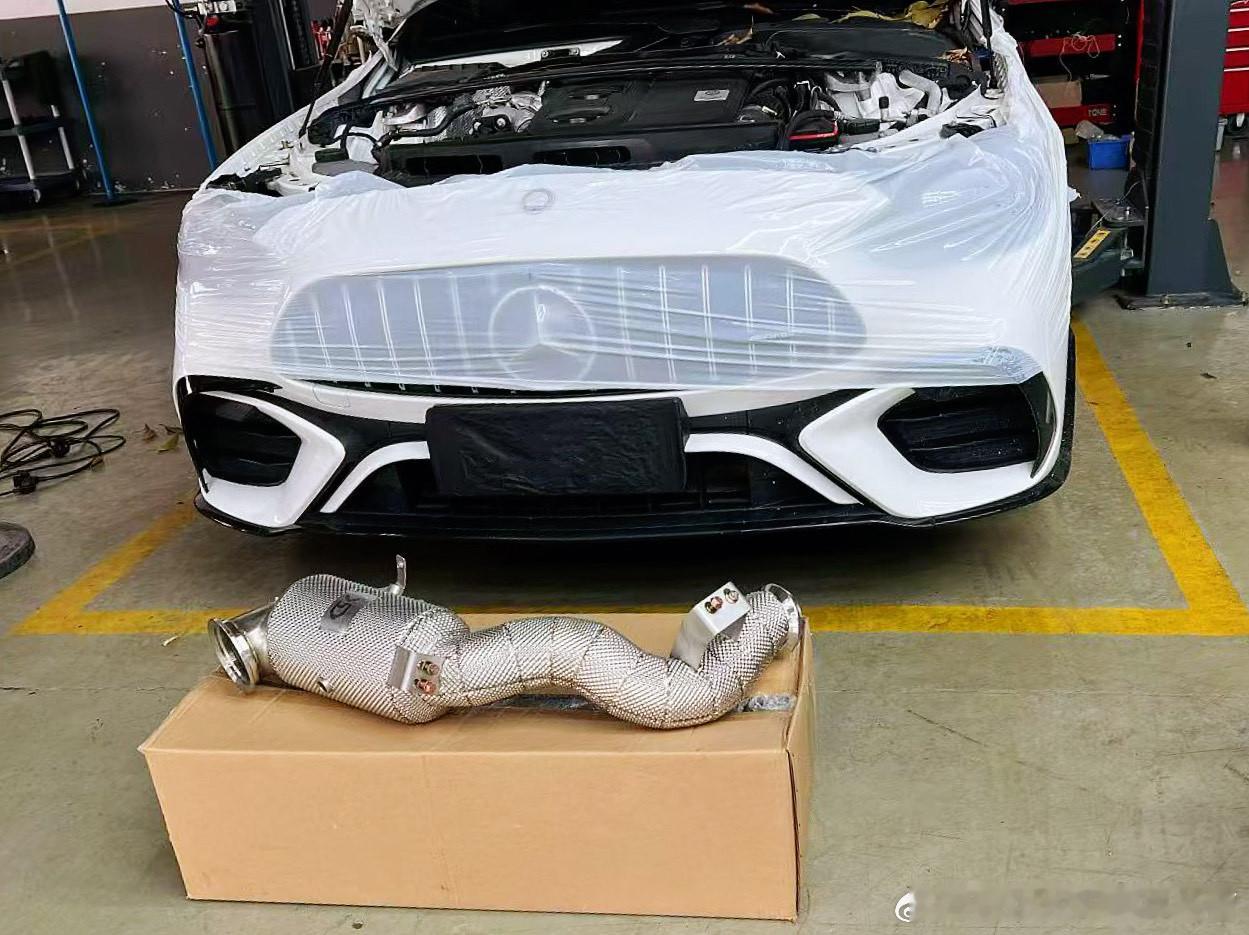 奔驰C43 W206 AMG  升级CSK隔热三元头段200目  解除国六限制，