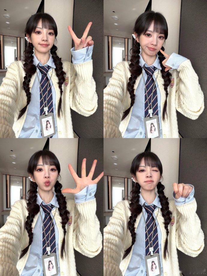 田曦薇晒活动自拍 田曦薇晒活动自拍，美而萌之~ 