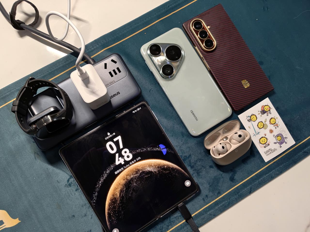 如果要列我的年度数码宝藏清单，手机是华为Mate X7，手表是华为Watch G