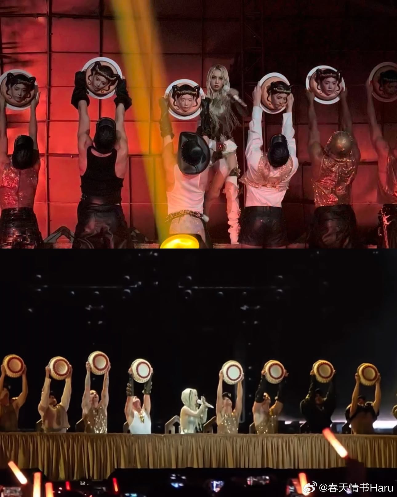 看到台湾那边网友整理的蔡依林台北场和深圳场的对比，图2那个七宗罪的转盘好惊艳啊，