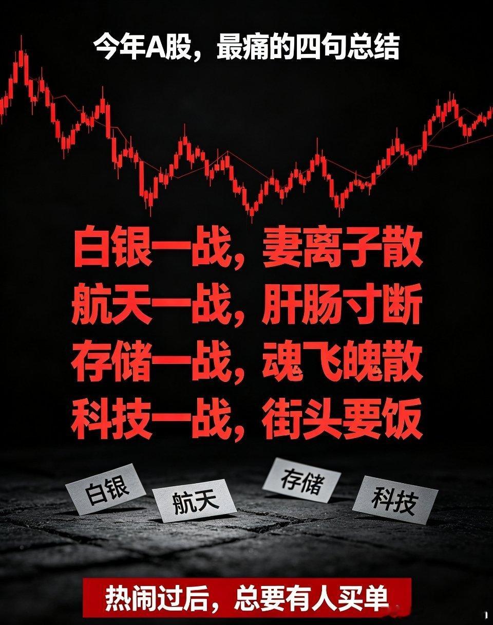 A股四大赛道血泪总结：多少人倒在轮番行情里网上一段扎心打油诗，道尽了今年无数股民