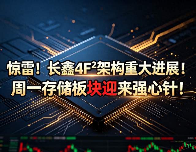 惊雷！长鑫4F²架构重大进展！周一存储板块迎来强心针！