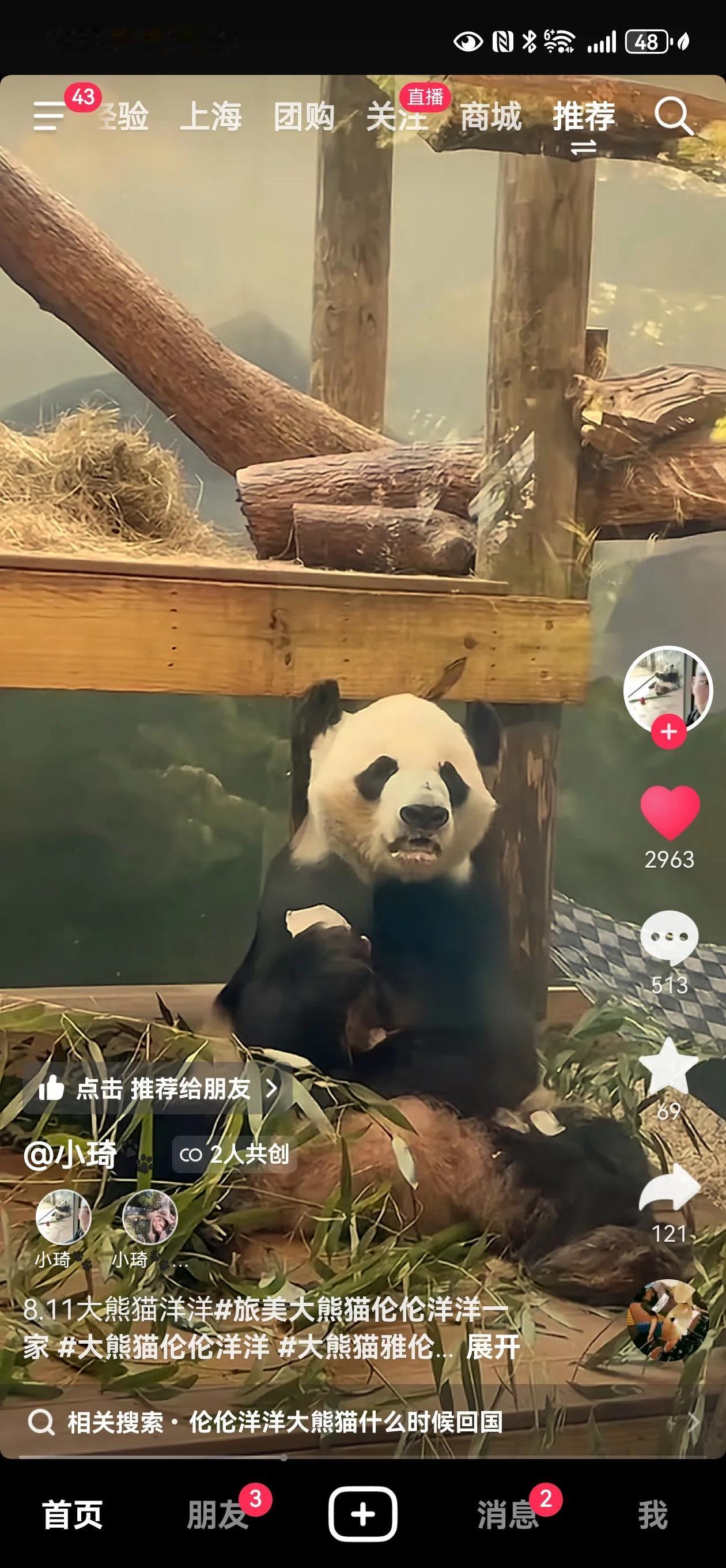 最想看的是小琦
最害怕看的也是小琦
真正守护国宝大熊猫的爱国青年！！！
#守护8