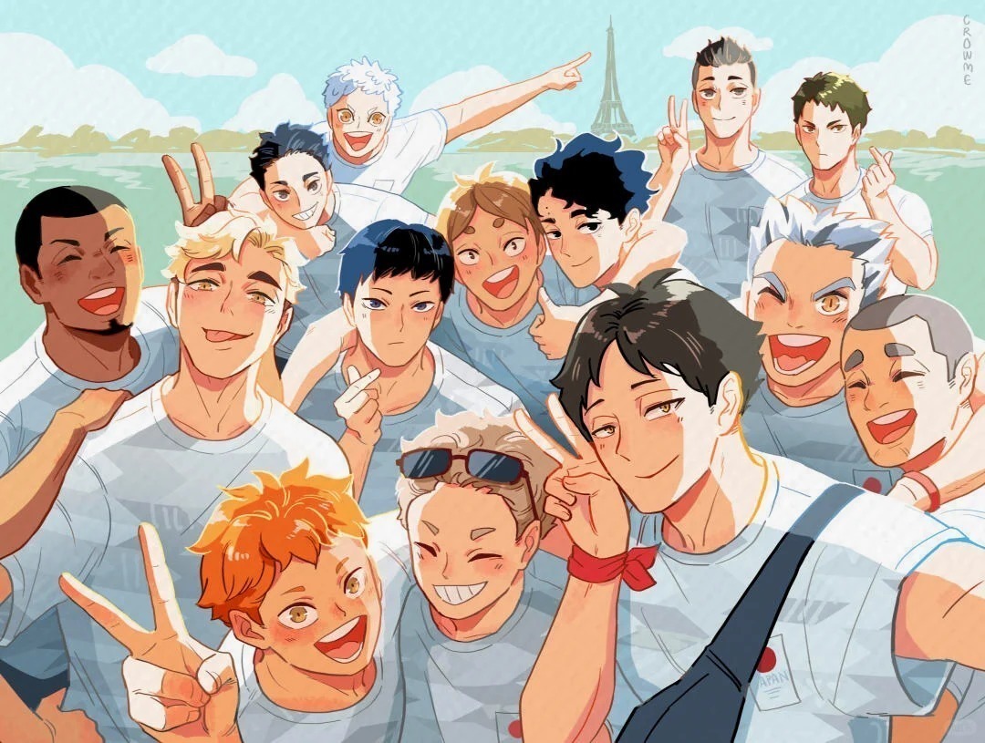 排球少年牛岛和影山是进修了笑容训练班吗排球少年 画师X：Crowme2 