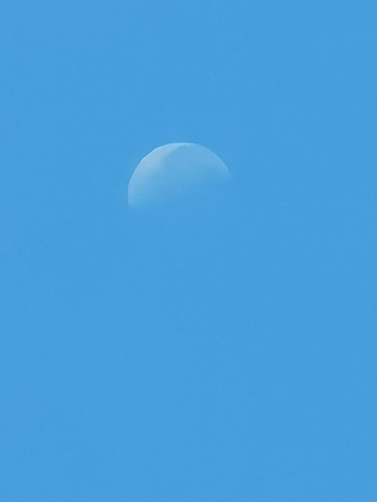 六月二十四绍兴月亮，阴天，好不容易拍出来。