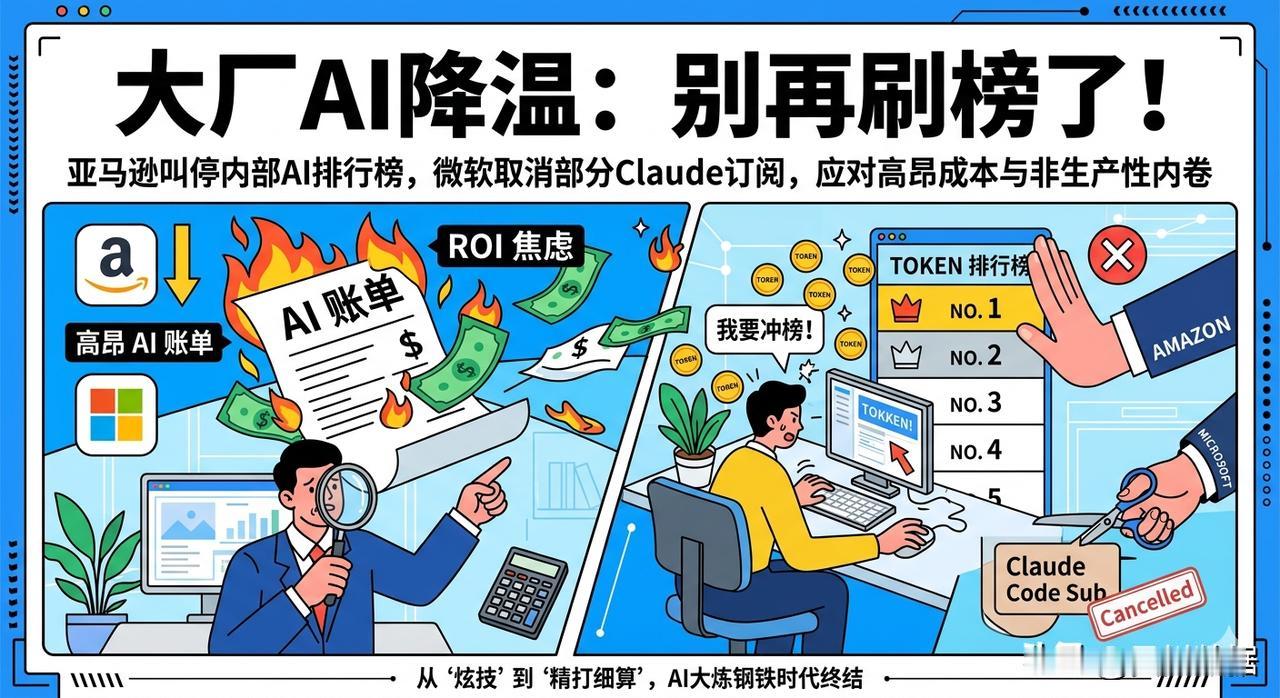 亚马逊、微软居然开始“戒”AI了…
万万没想到，AI 圈最近的大新闻竟然是——大