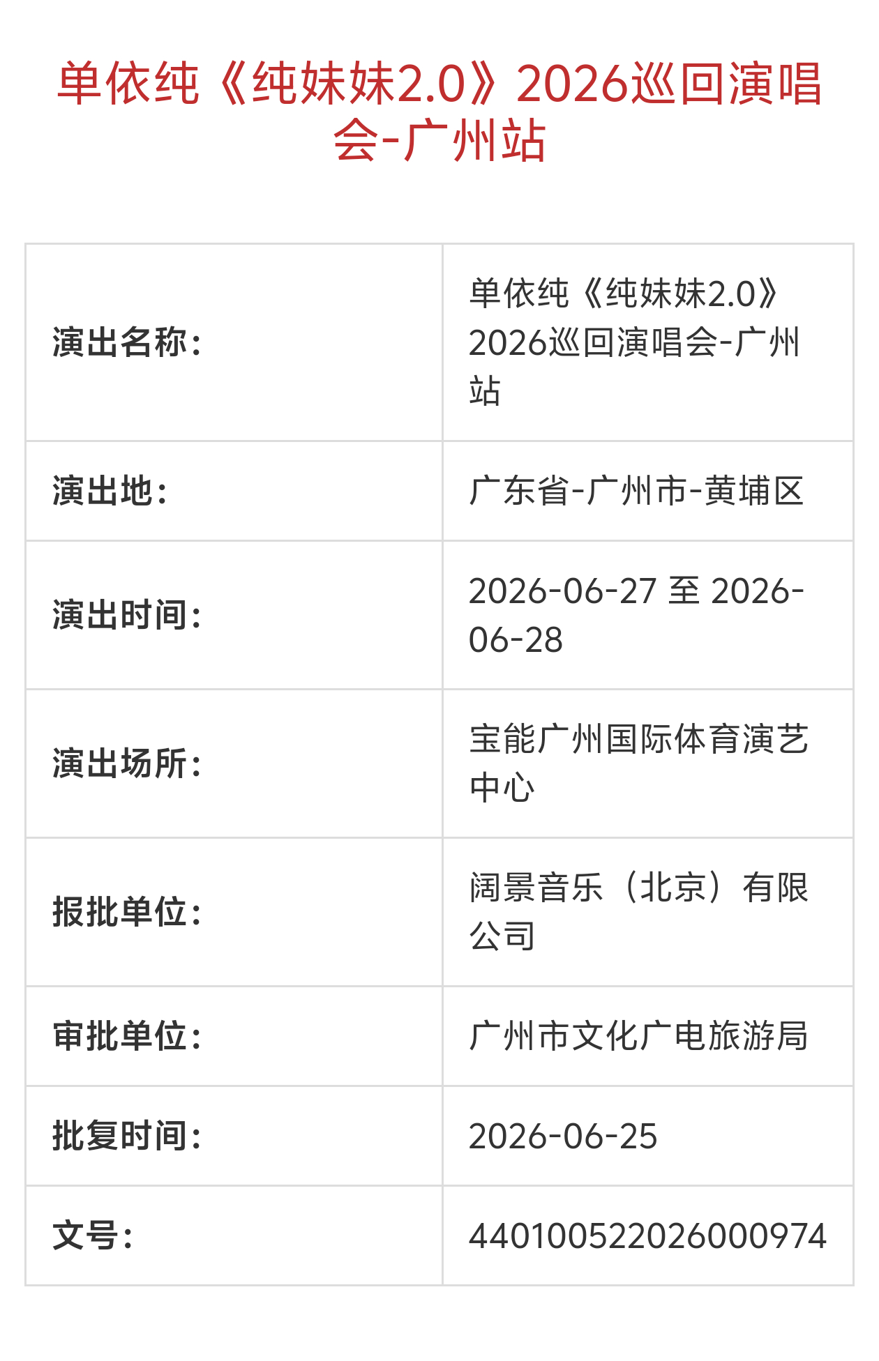 单依纯纯妹妹2.0演唱会 广州站有惊喜？ 