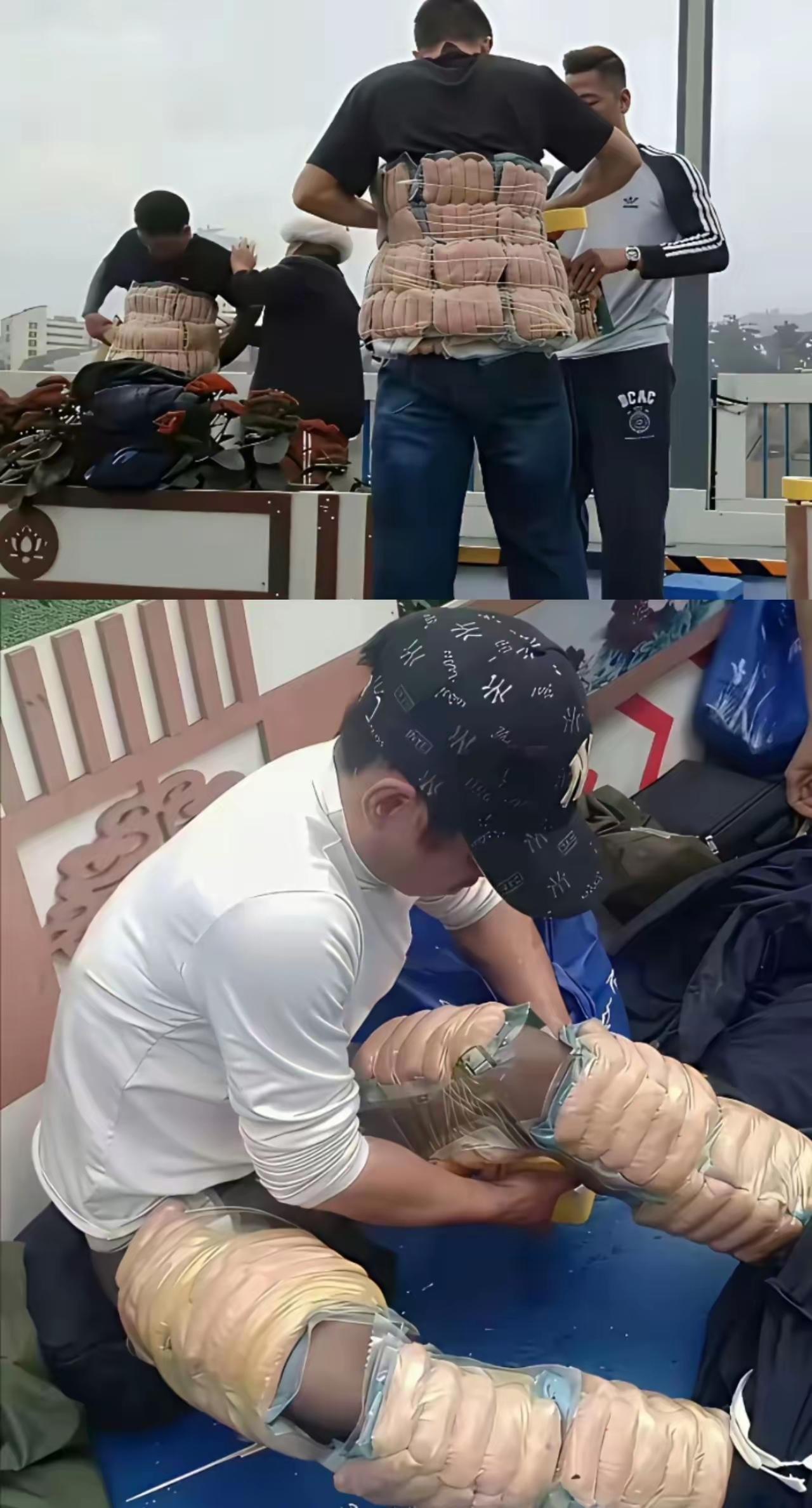 没想到，这越南人竟然为了一点烤肠，偷偷的在中国烤肠运回去，他们想的方法自然是简单