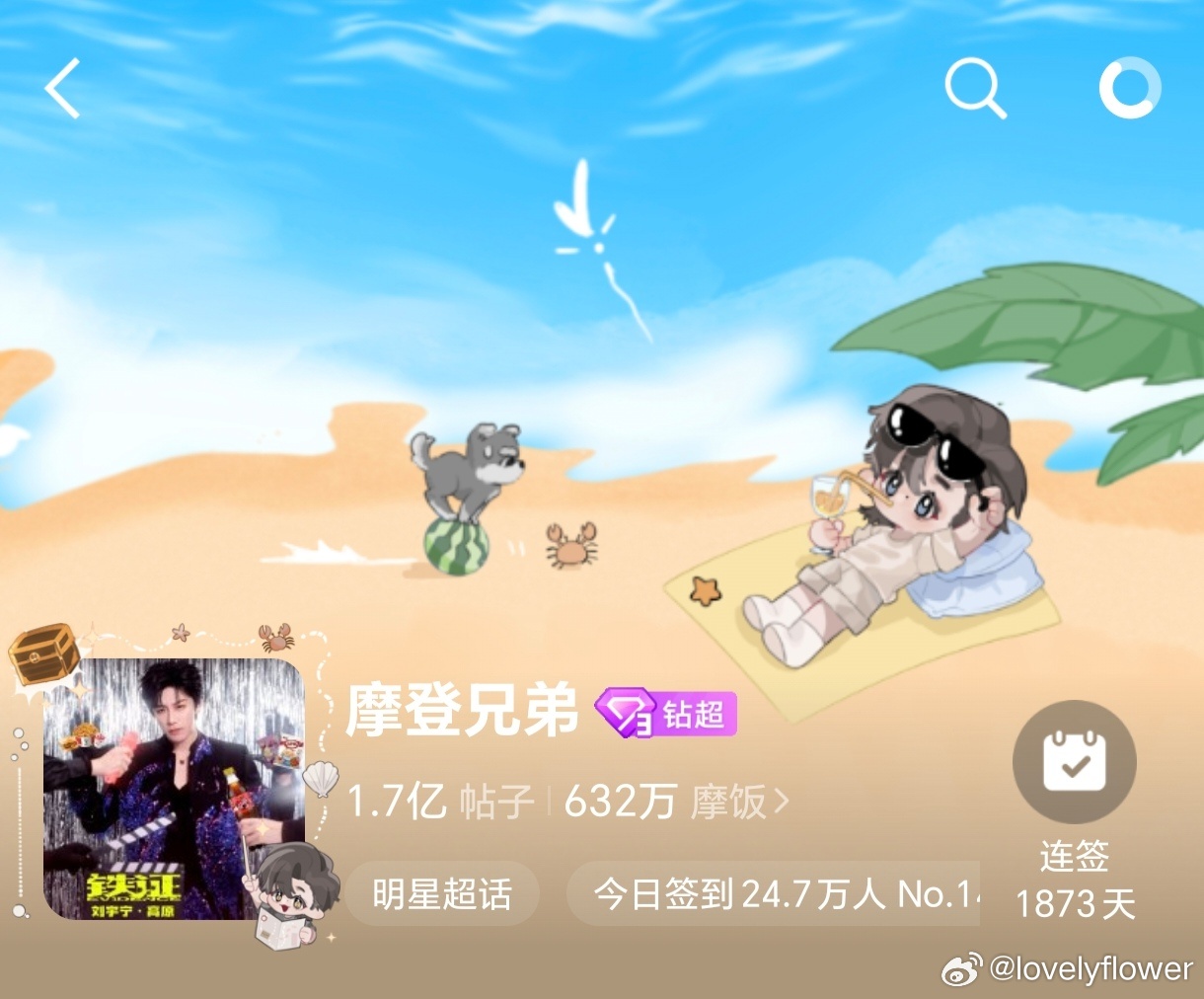 超话背景好可爱呀呆妹这是在练核心吗