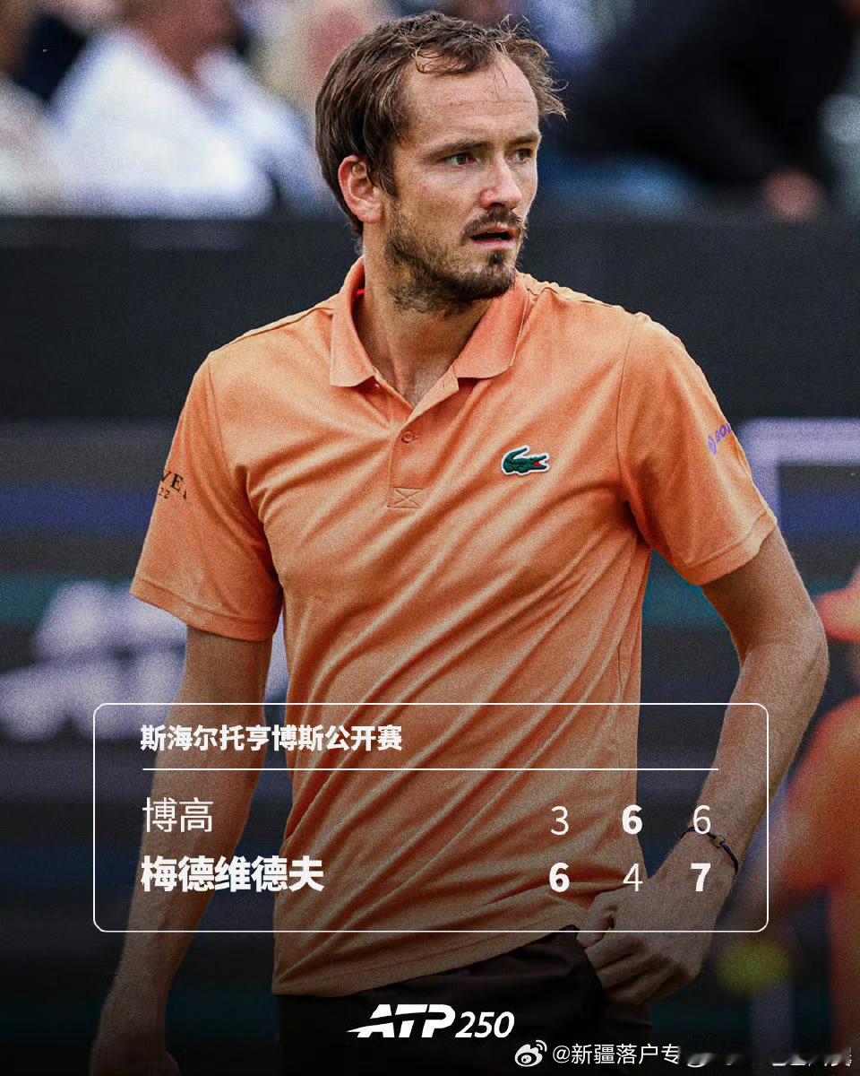 🇷🇺梅德维德夫挽救赛点晋级💦🔥ATP250🇳🇱斯海尔托亨博斯公开赛第