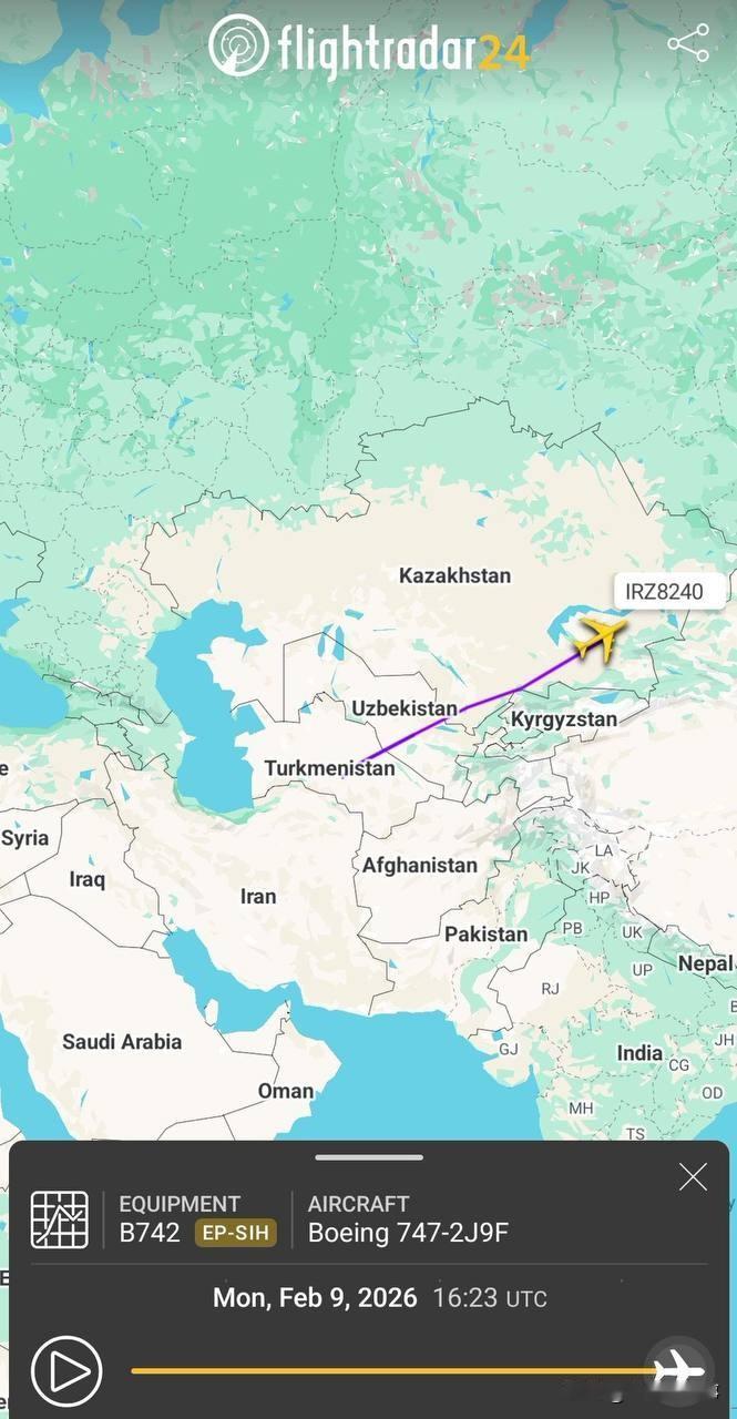 昨天，一架伊朗波音747货机从莫斯科（俄罗斯首都）降落在德黑兰（伊朗首都），另一