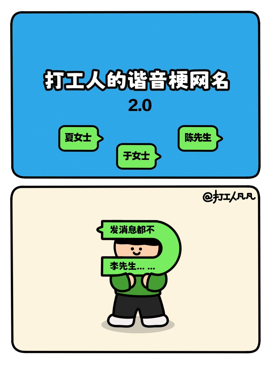 打工人的谐音梗网名取的越来越…优秀了👍