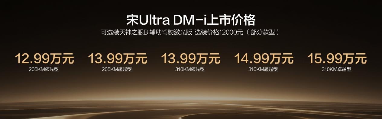 宋Ultra DM-i上市价：12.99万元起，大家觉得价格如何？还有个大消息：