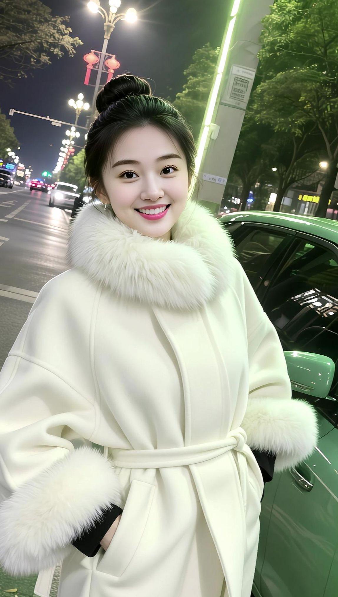 AI冬夜生活照 抖音ai创作 谁还不是小腰精 2026奔向美好未来