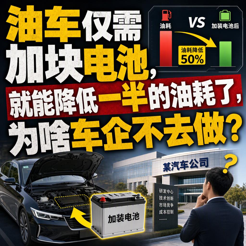 油车加块电池，油耗就能砍掉一半？
很多人觉得这是车企故意不做的省钱捷径，但真相恰