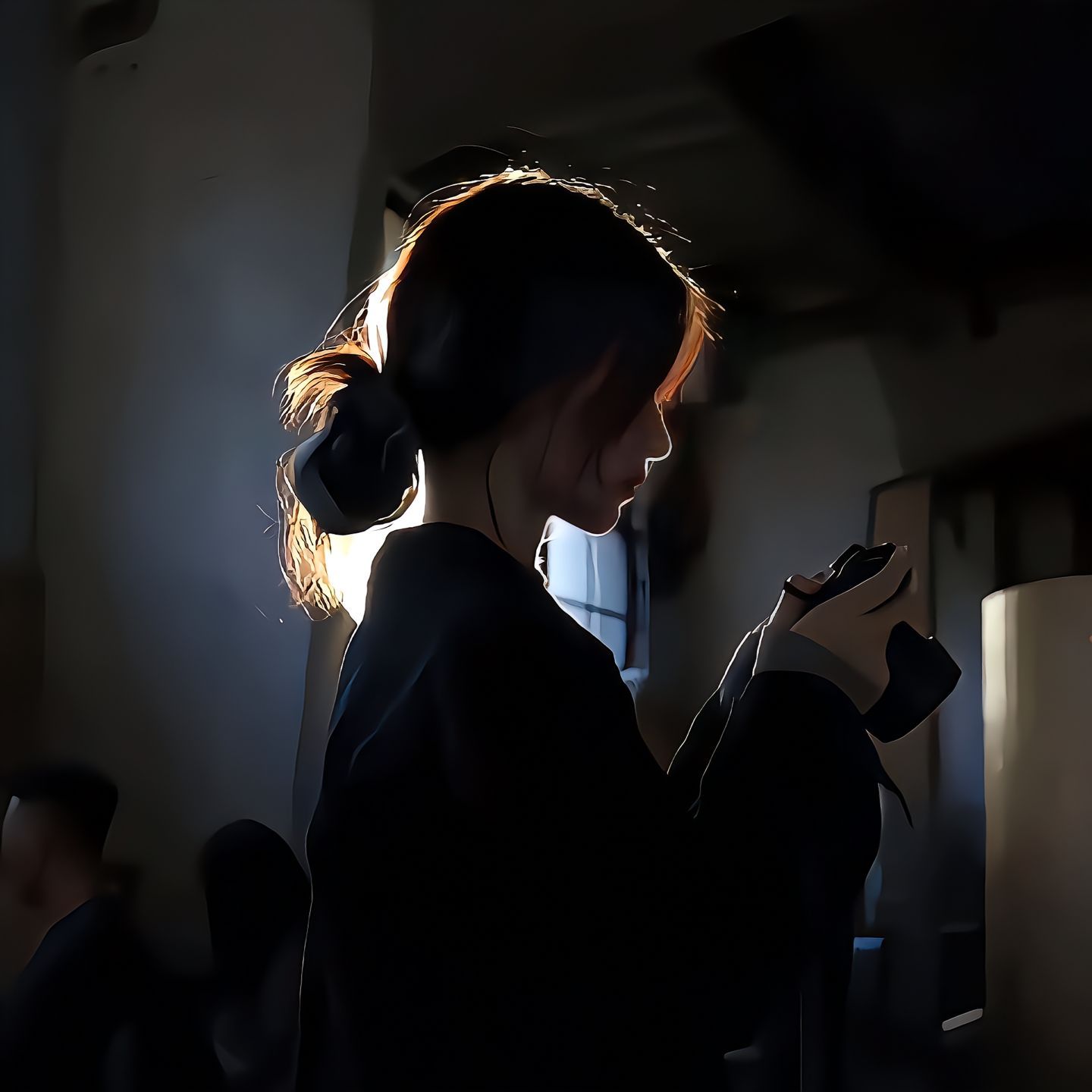 𝑾𝒆𝑪𝒉𝒂𝒕｜氛围感人像女头｜多元光影肖像｜温柔与清冷并存｜故事感纪