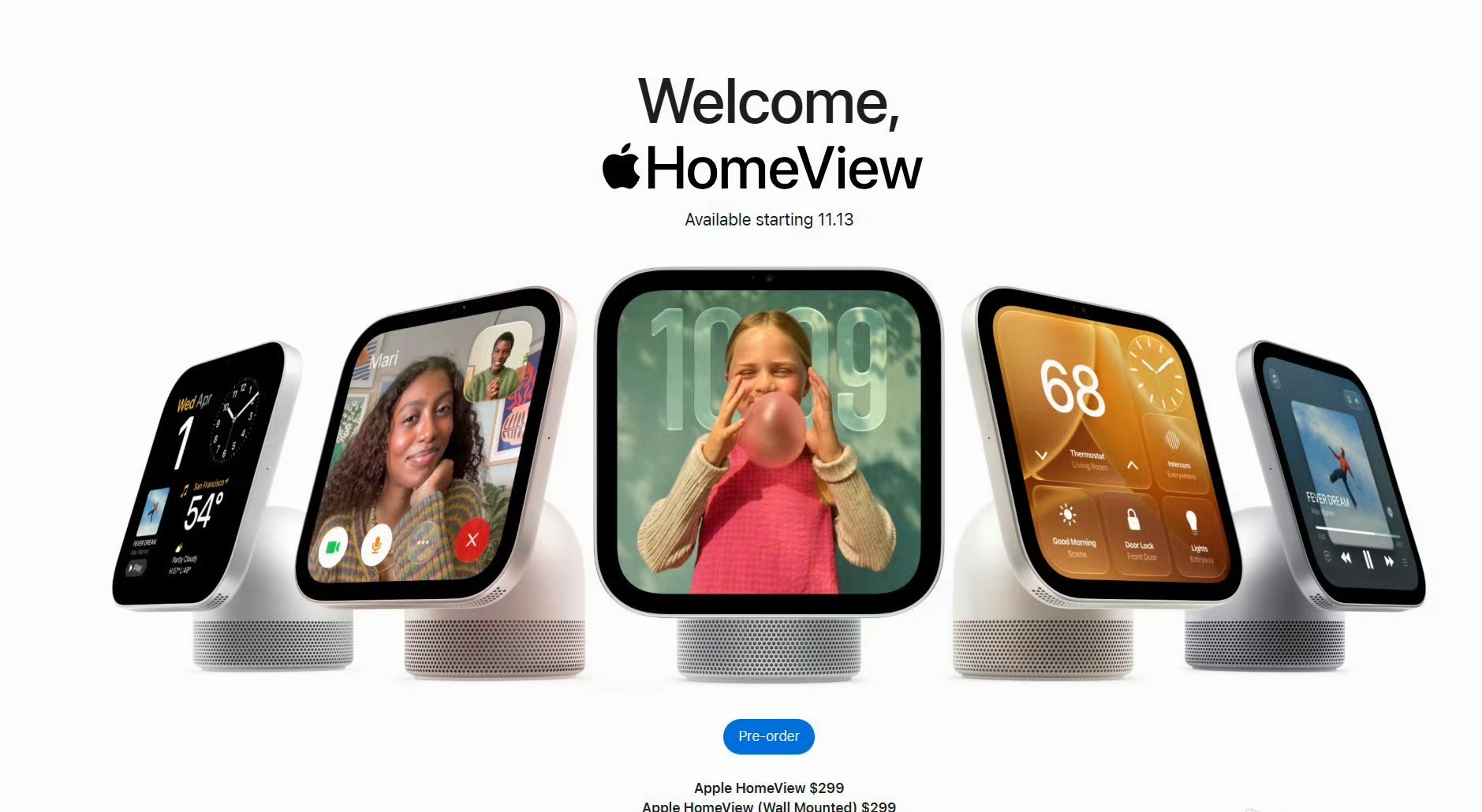苹果发布Apple HomeView，首款带屏智能音箱与家居中枢，提供桌面版与壁