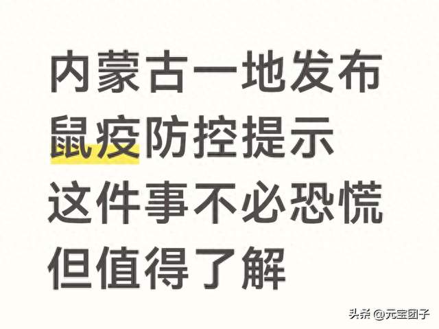 内蒙古一地发布鼠疫防控提示这件事不必恐慌但值得了解
