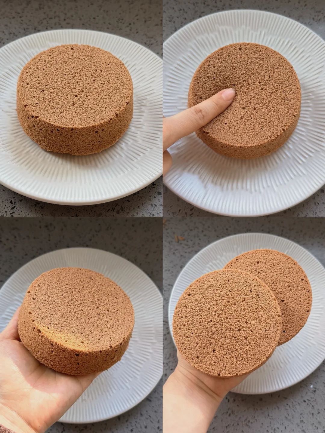 不开裂不回缩的4寸可可戚风