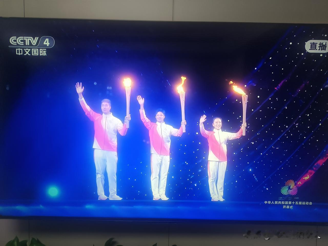 分享图片！🔥
今晚的广州火了🔥！苏炳添领衔点燃十五届全运会主火炬！