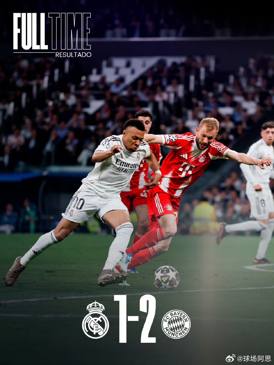 皇马1比2拜仁 凯恩也属于吃饭睡觉打皇马的球员。过去4次交手，2个进球，2个助攻