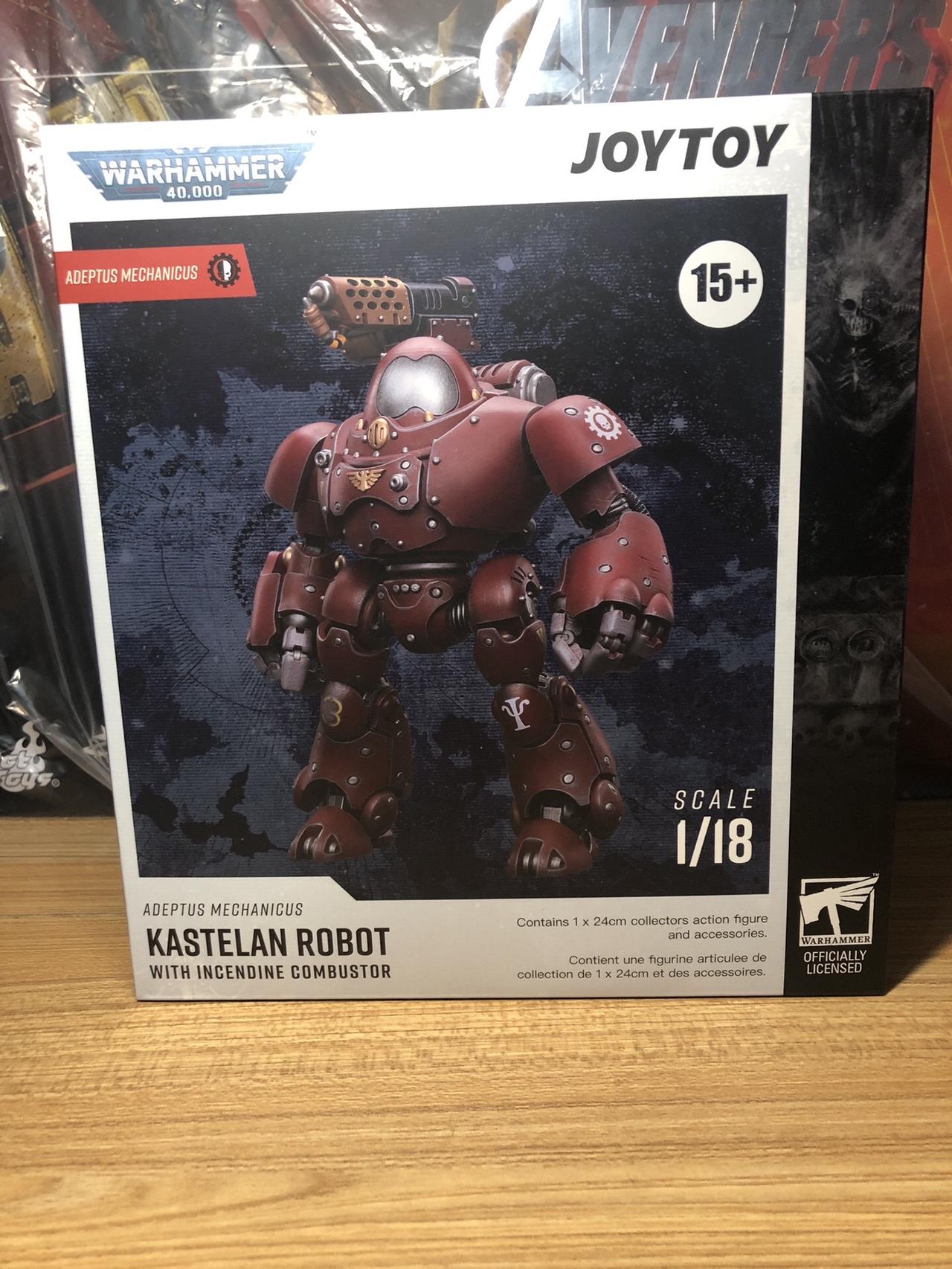 暗源JoyToy 战锤40K 机械修会 装备怒焰喷火器的卡斯特兰机器人 战锤40