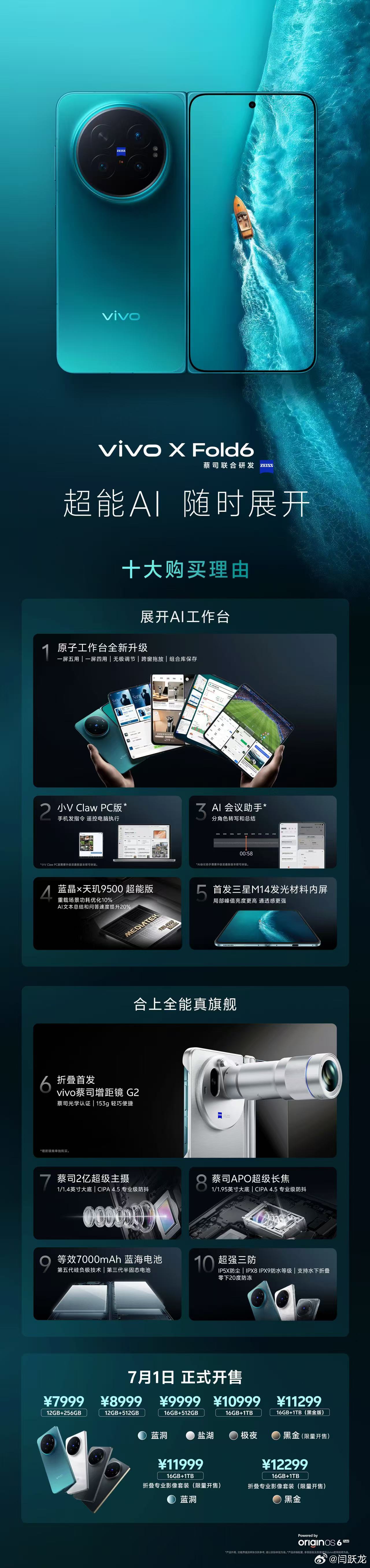 为什么要买vivo x fold6 ？ 