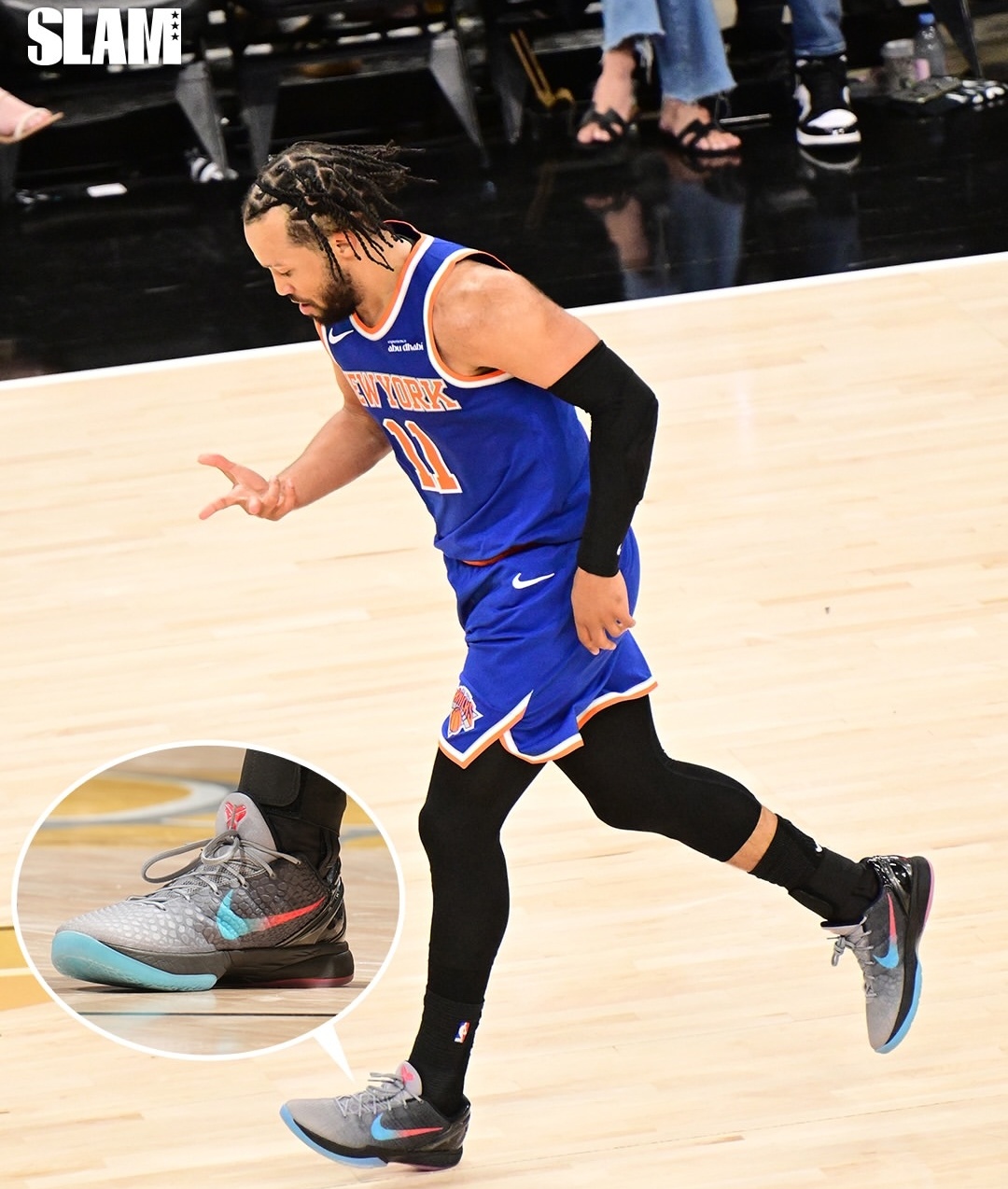 布伦森今天上脚的科比。NBA